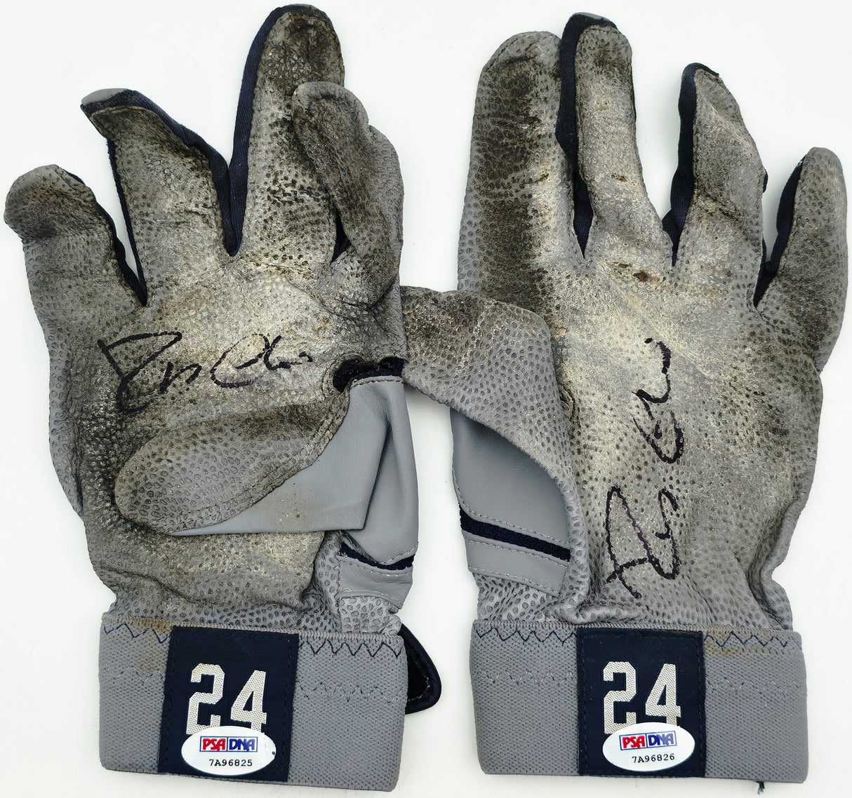 Robinson Cano Autographed Blue & Gray Nike Diamond Elite Game Used Batting Gloves New York Yankees PSA/DNA (Dual Signed) Stock #267646