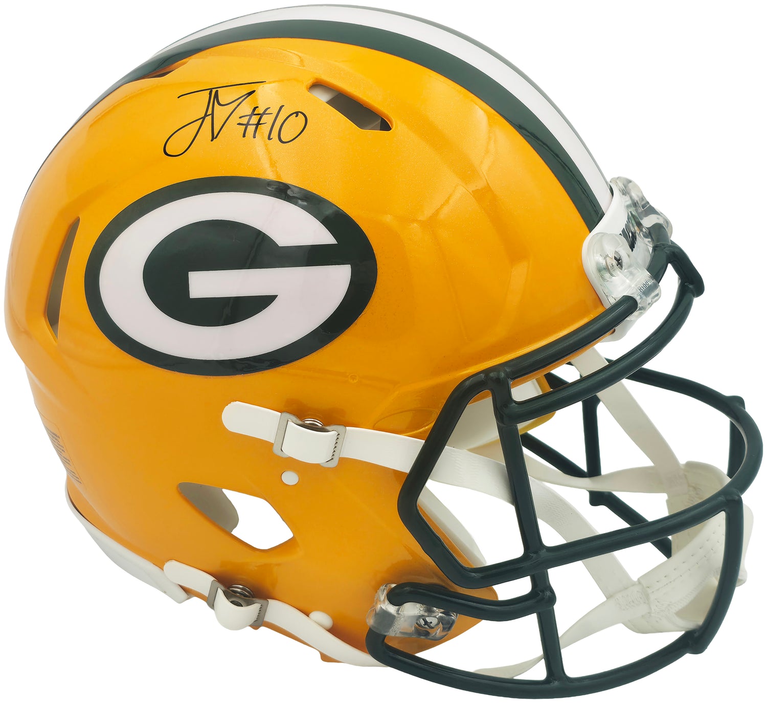 Jordan Love Autographed Green Bay Packers Yellow Full Size Authentic Speed Helmet Stock #253248