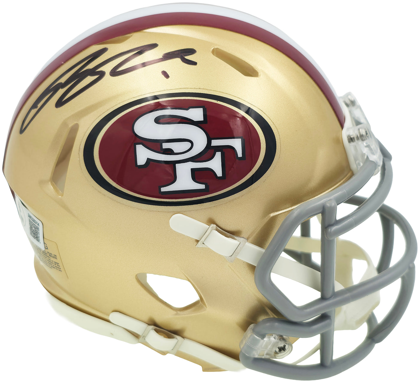Ricky Pearsall Autographed San Francisco 49ers Gold Speed Mini Helmet Beckett BAS Witness Stock #253313