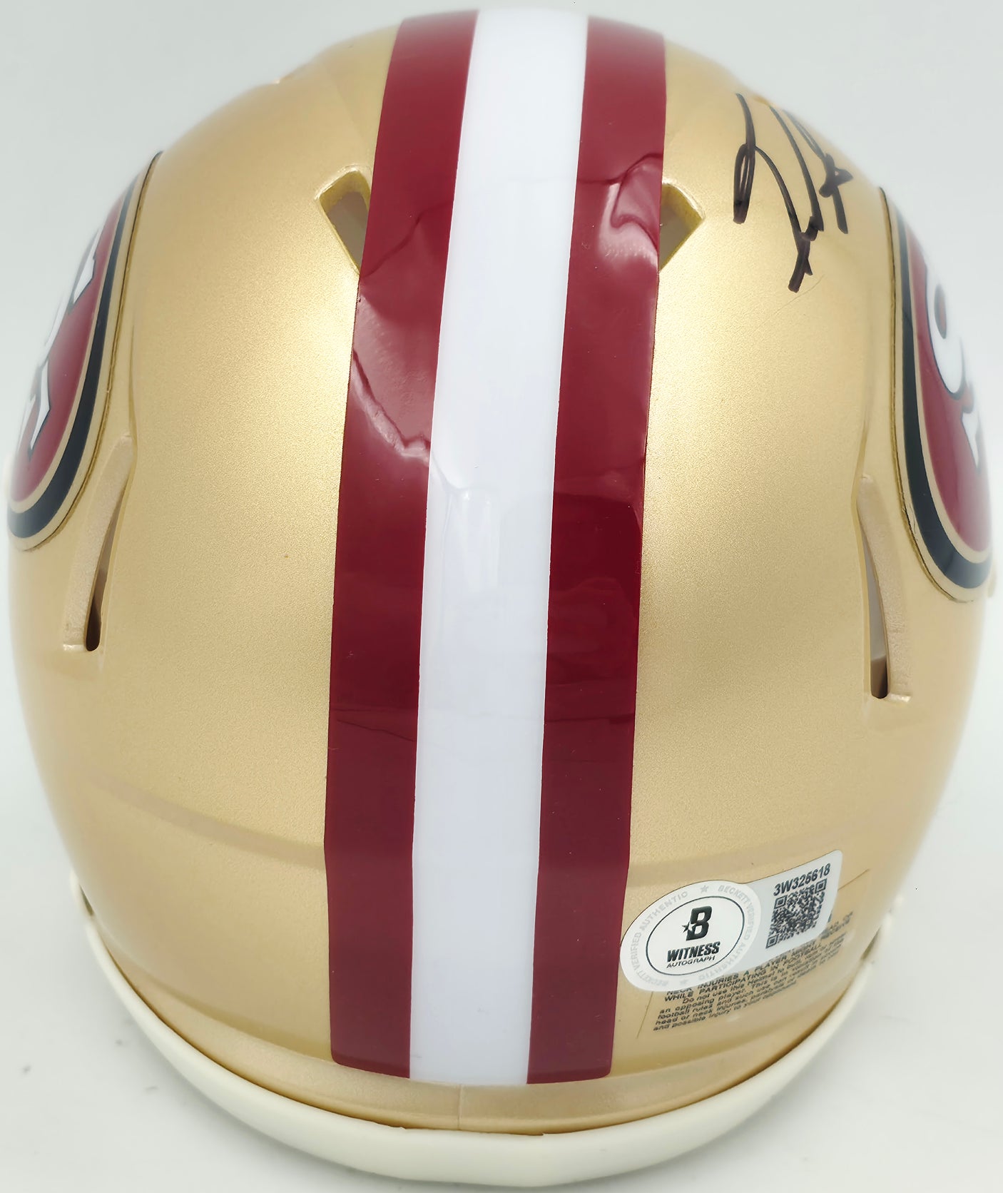 Isaac Guerendo Autographed San Francisco 49ers Gold Speed Mini Helmet Beckett BAS Witness Stock #253314