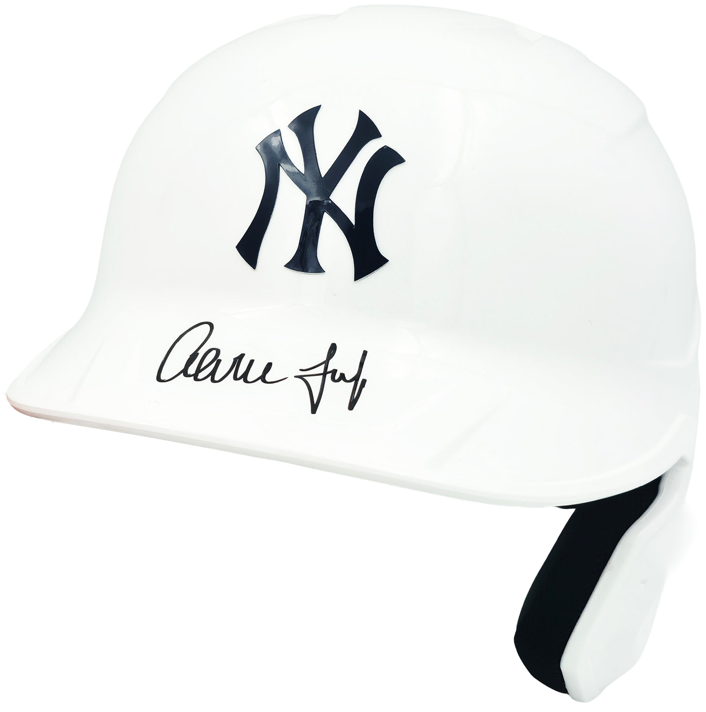 Aaron Judge Autographed New York Yankees White Replica Batting Helmet Fanatics & MLB Holo Stock #253310