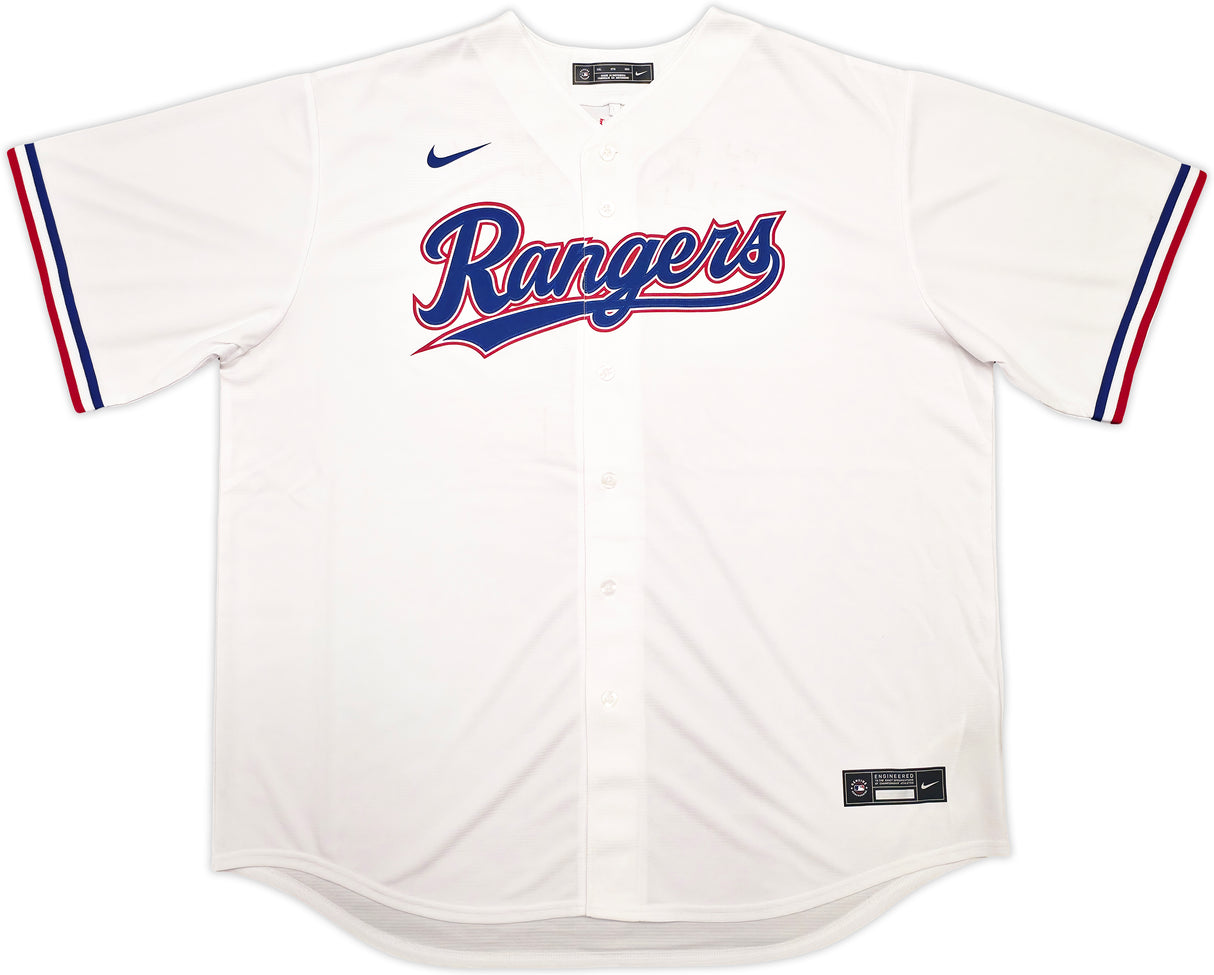 Texas Rangers Marcus Semien Autographed White Nike Jersey Size XXL Beckett BAS Witness Stock #252432