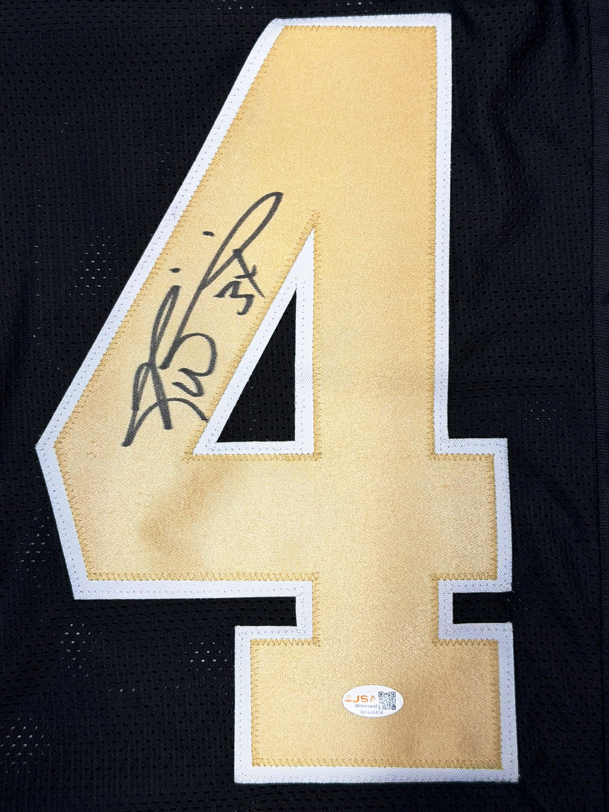 New Orleans Saints Ricky Williams Autographed Black Jersey JSA Witness Stock #267819