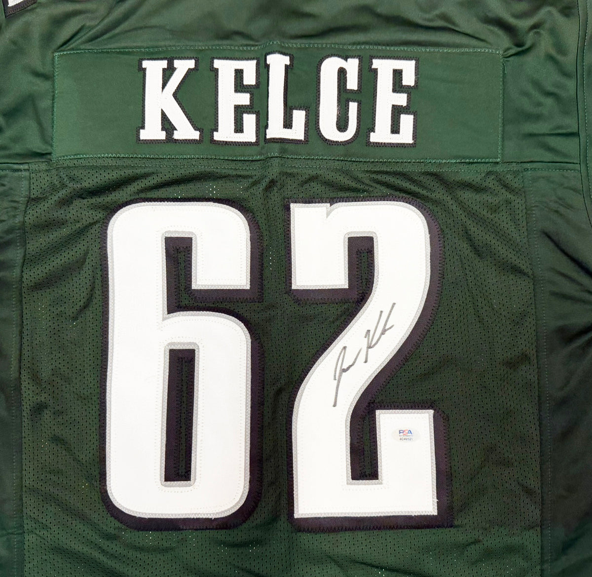 Philadelphia Eagles Jason Kelce Autographed Green Jersey PSA/DNA ITP Stock #267777