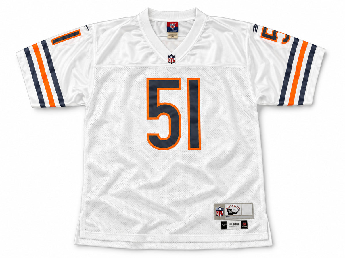 Chicago Bears Dick Butkus Autographed White Reebok Gridiron Classics Jersey Size XXL "HOF 79" JSA Stock #267921