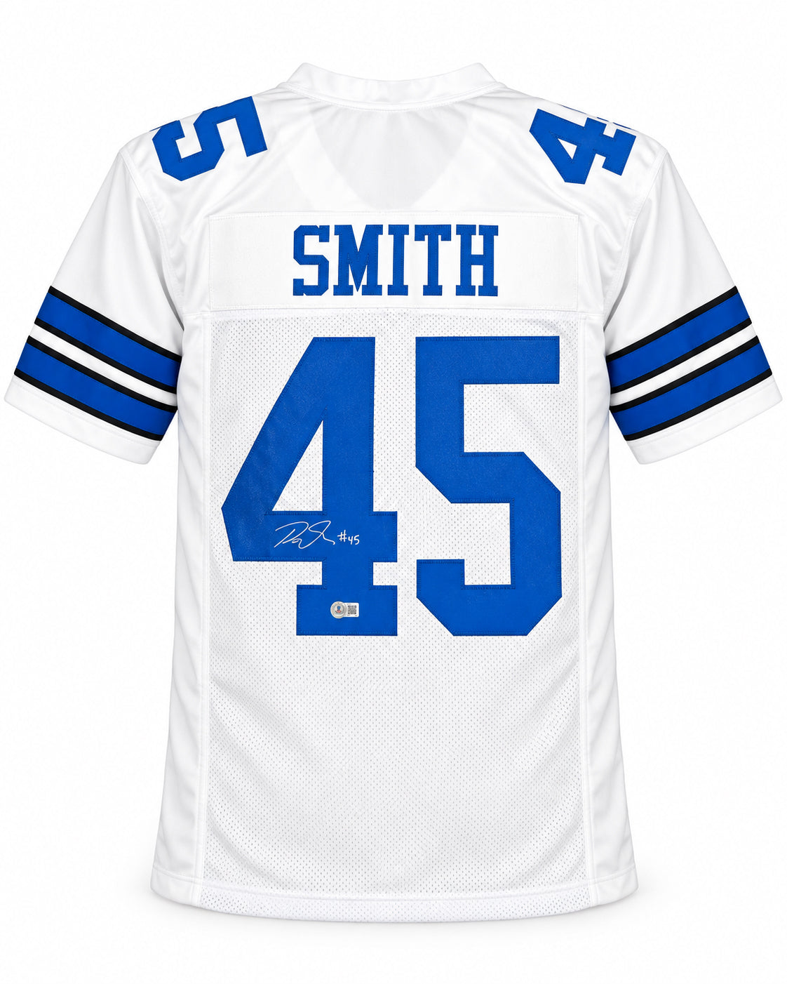 Dallas Cowboys Rod Smith Autographed White Jersey Beckett BAS QR Stock #267655