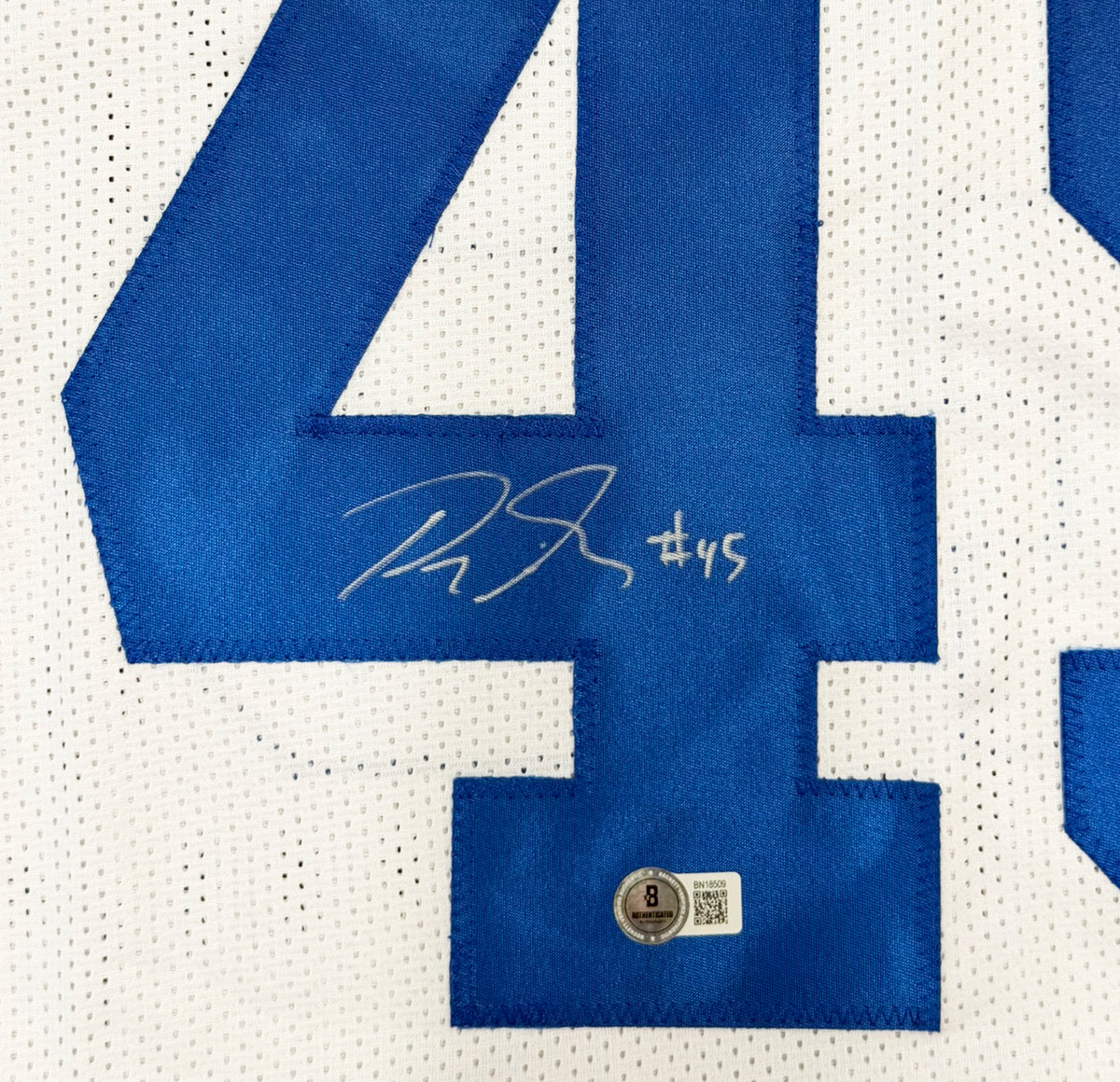 Dallas Cowboys Rod Smith Autographed White Jersey Beckett BAS QR Stock #267655