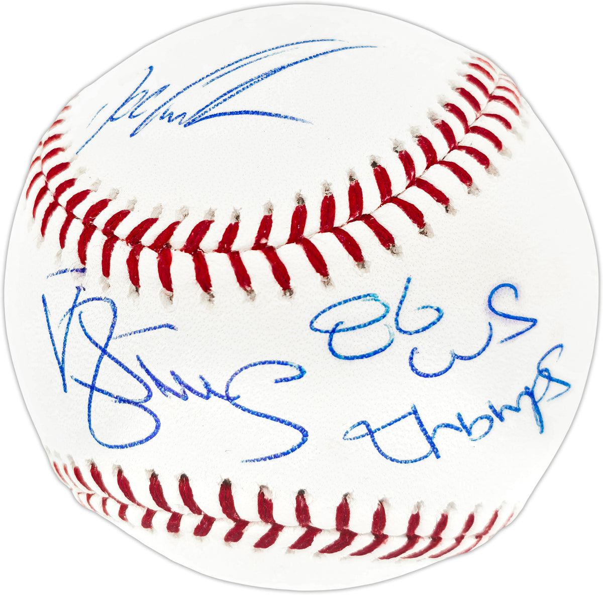 Dwight "Doc" Gooden & Darryl Strawberry Autographed Official MLB Baseball New York Mets "86 Champs" JSA Stock #267861