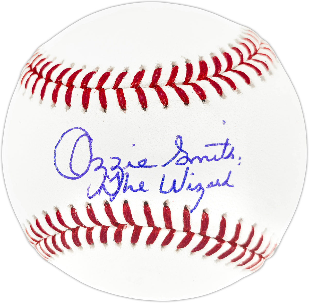 Ozzie Smith Autographed Official MLB Baseball St. Louis Cardinals "The Wizard" Fanatics Holo Stock #267874