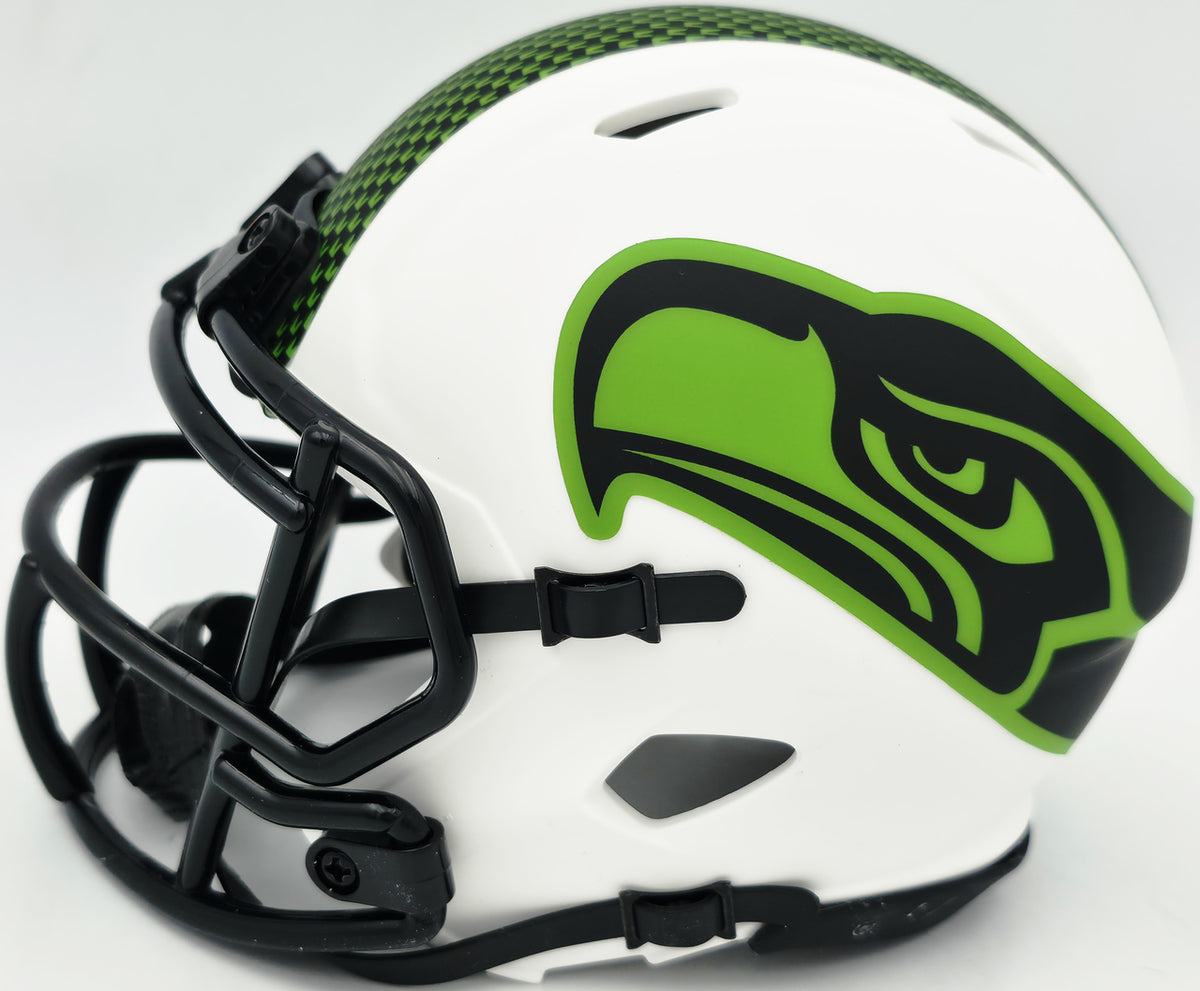 Ty Okada Autographed Seattle Seahawks Lunar Eclipse White Speed Mini Helmet MCS Holo Stock #267936