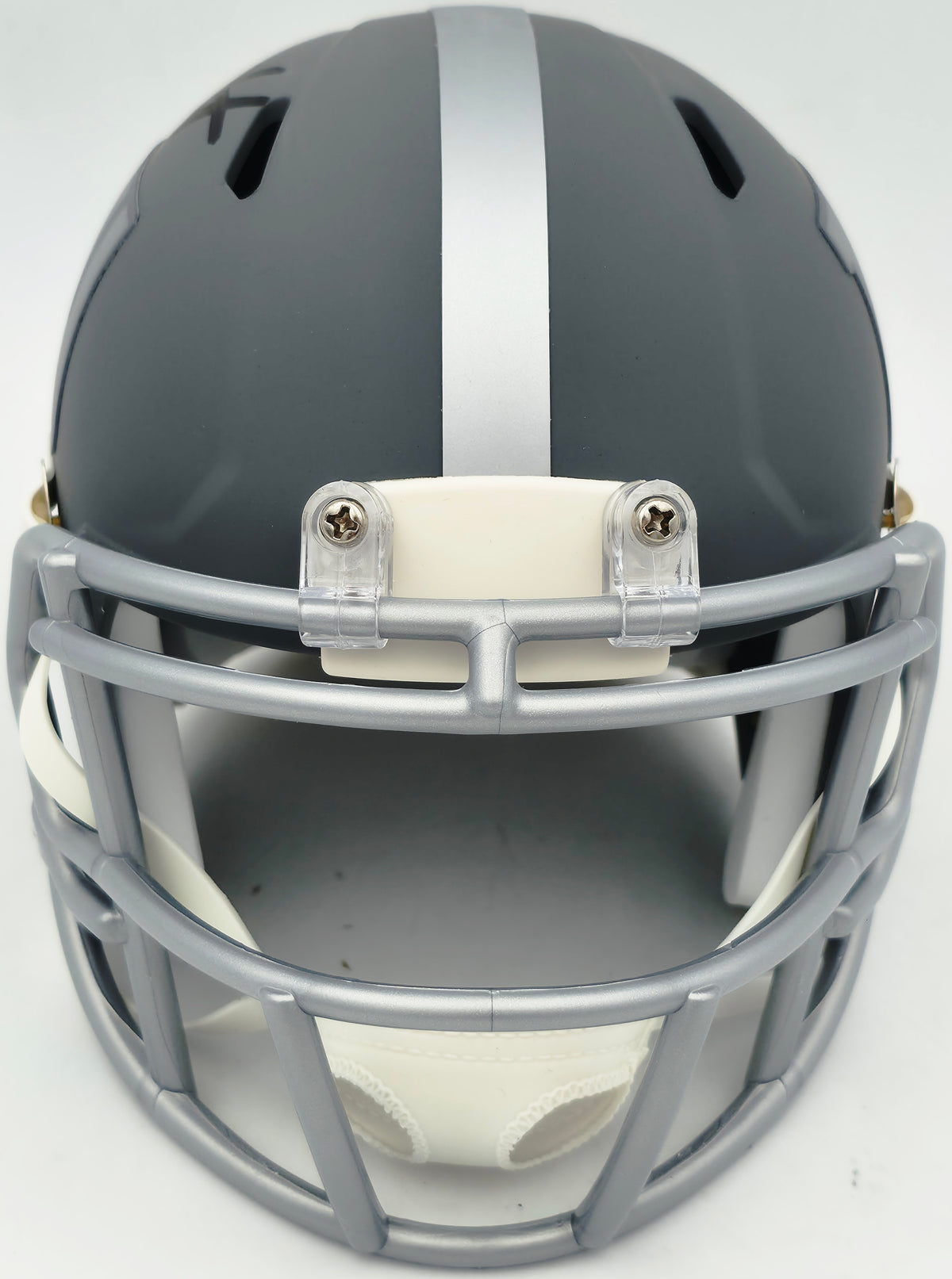 Cam Skattebo Autographed New York Giants Slate Gray Speed Mini Helmet Beckett BAS QR Stock #267943