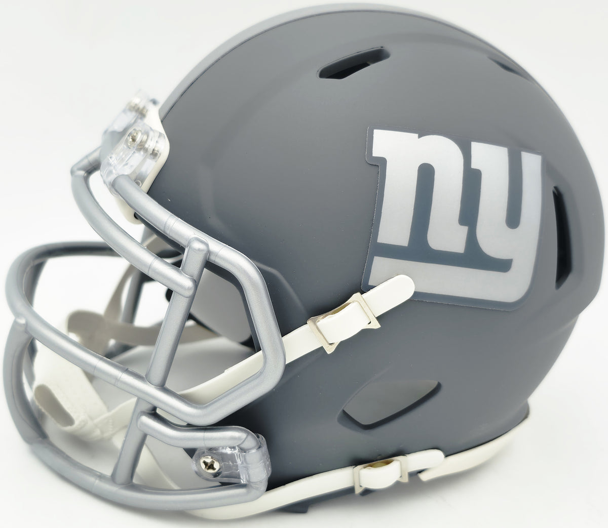 Cam Skattebo Autographed New York Giants Slate Gray Speed Mini Helmet Beckett BAS QR Stock #267944