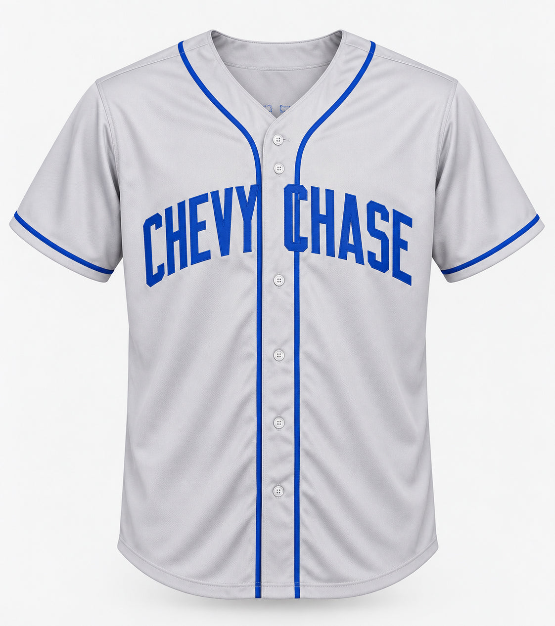 Fletch Chevy Chase Autographed Gray Jersey Beckett BAS QR Stock #267948