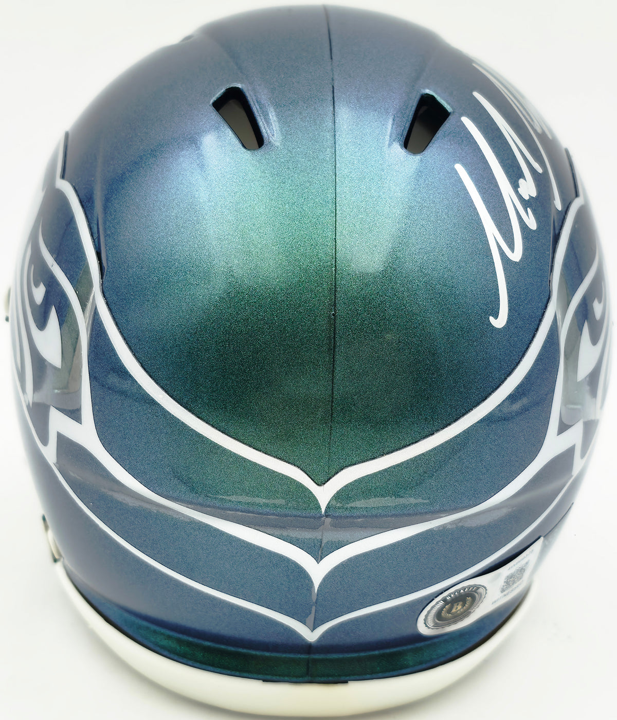 Mike Macdonald Autographed Seattle Seahawks Rivalries Speed Mini Helmet Beckett BAS Witness Stock #267796