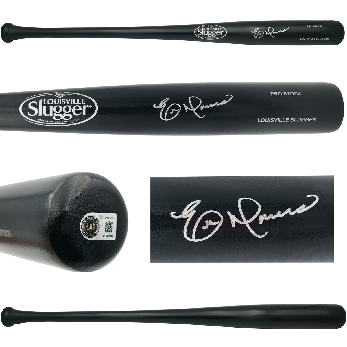 Eric Davis Autographed Black Louisville Slugger Pro Stock Bat Cincinnati Reds Beckett BAS Witness Stock #267563