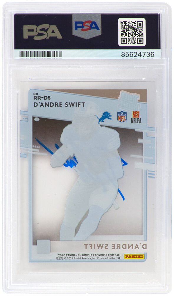 D'Andre Swift Signed Lions 2020 Donruss Clearly Rated Rookie Football Card #RR-DS - (PSA Encapsulated)