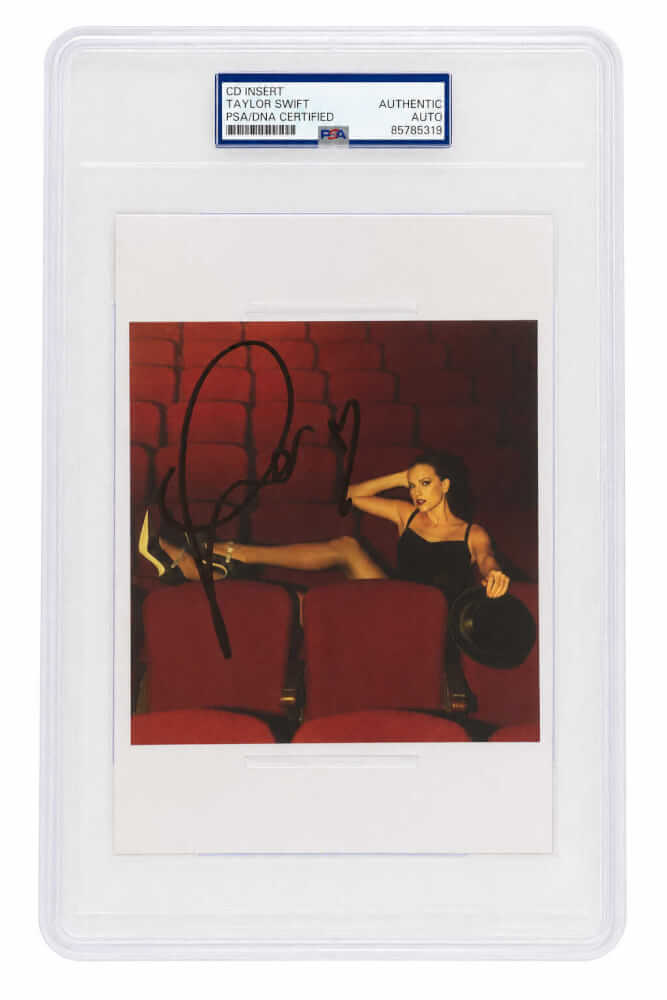 Taylor Swift Signed 'Life Of A Showgirl' (In Seats) 5x5 CD Insert w/Heart - (PSA/DNA Encapsulated)