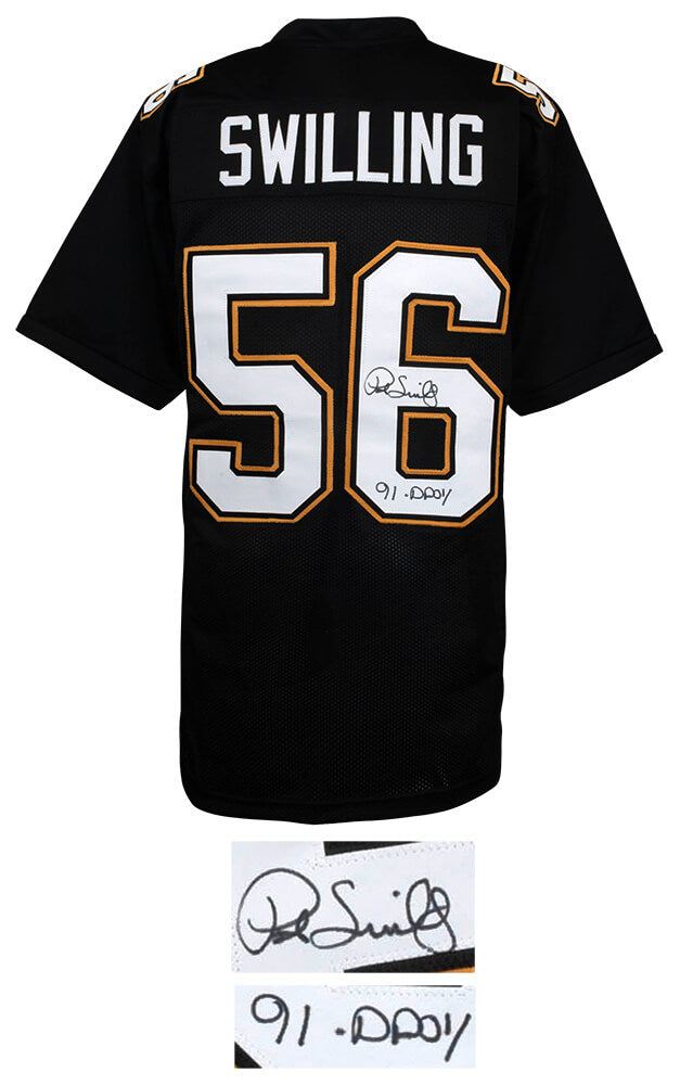Pat Swilling Signed Black Custom Football Jersey w/91 DPOY