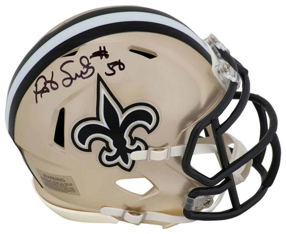 Pat Swilling Signed New Orleans Saints Riddell Speed Mini Helmet