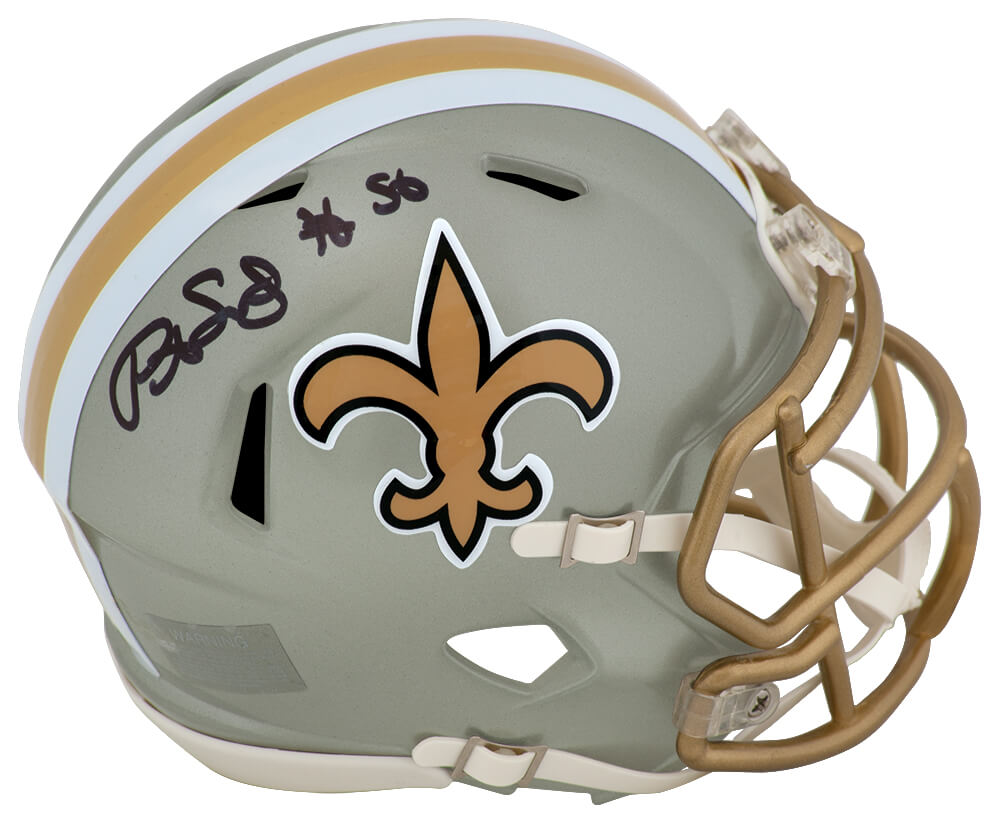 Pat Swilling Signed New Orleans Saints LUNAR Riddell Speed Mini Helmet