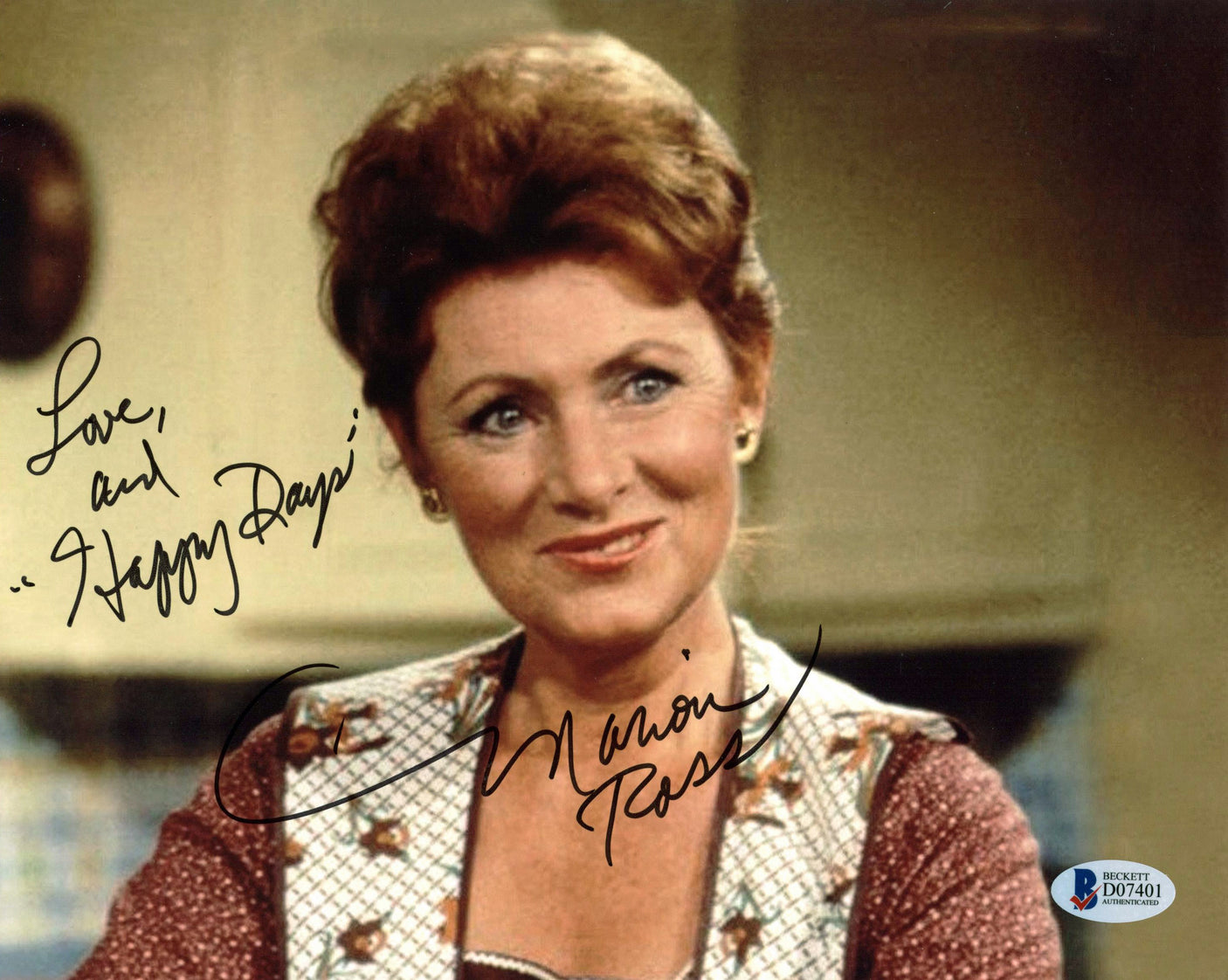 Marion Ross Happy Days Authentic Signed 8x10 Photo Autographed BAS #D07401