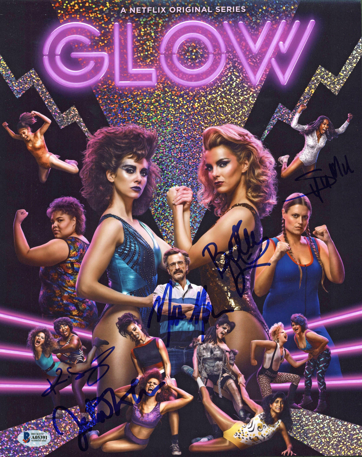 Glow (5) Maron, Stevens, Gilpin, Noel & Tohn Signed 11x14 Photo BAS #A05391