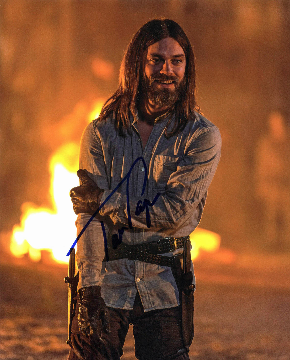 Tom Payne The Walking Dead Authentic Signed 8x10 Photo Autographed BAS #E85247