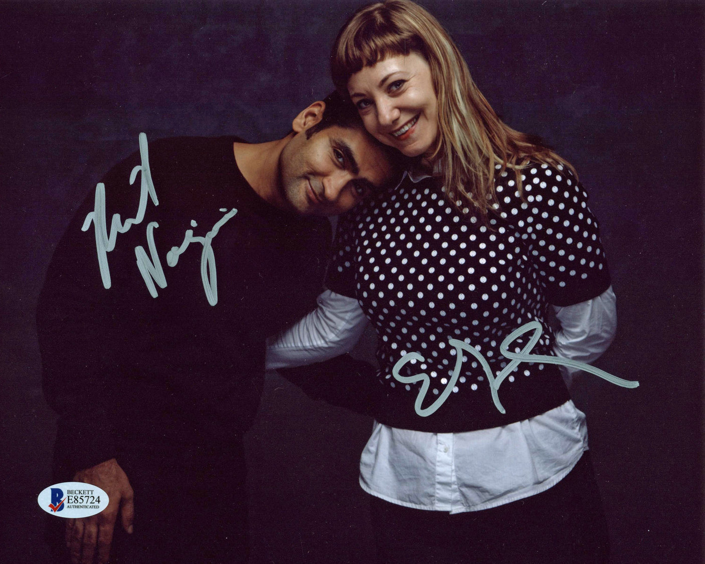 Kumail Nanjiani & Emily Gordon The Big Sick Signed 8x10 Photo BAS #E85724