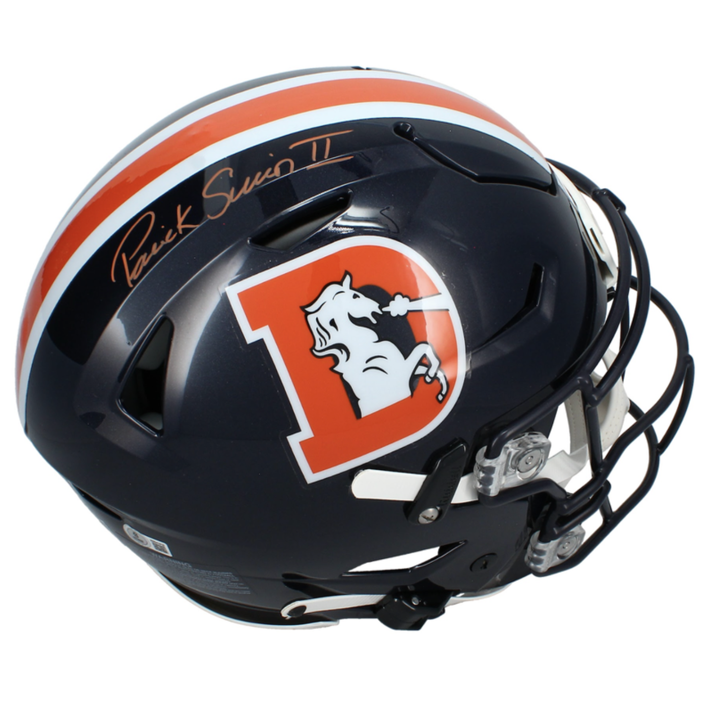 Patrick Surtain II Autographed Denver Broncos Color Rush Alternate Speedflex Authentic Helmet Beckett Witnessed