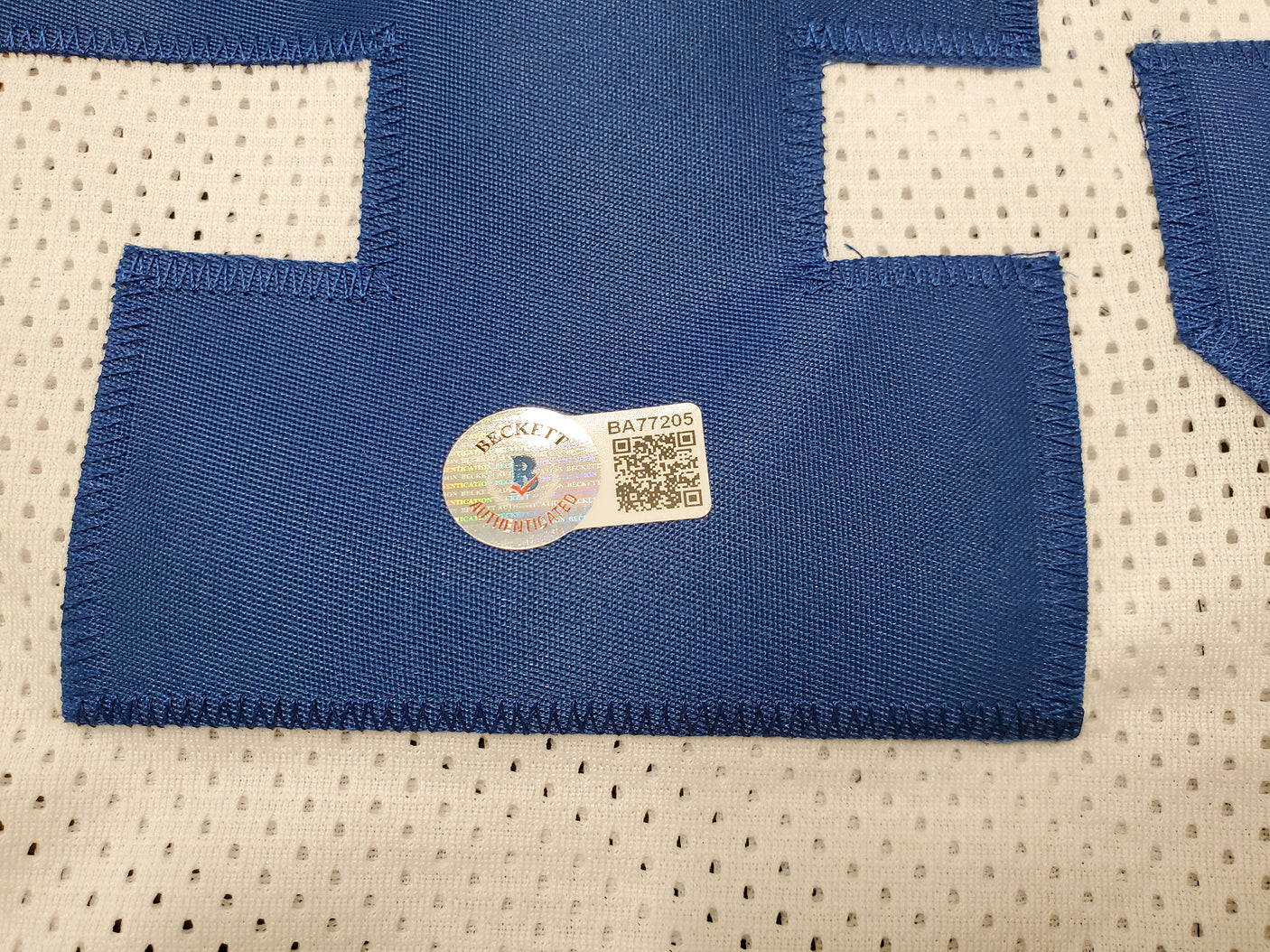 Dallas Cowboys Rod Smith Autographed White Jersey Beckett BAS Stock #196486