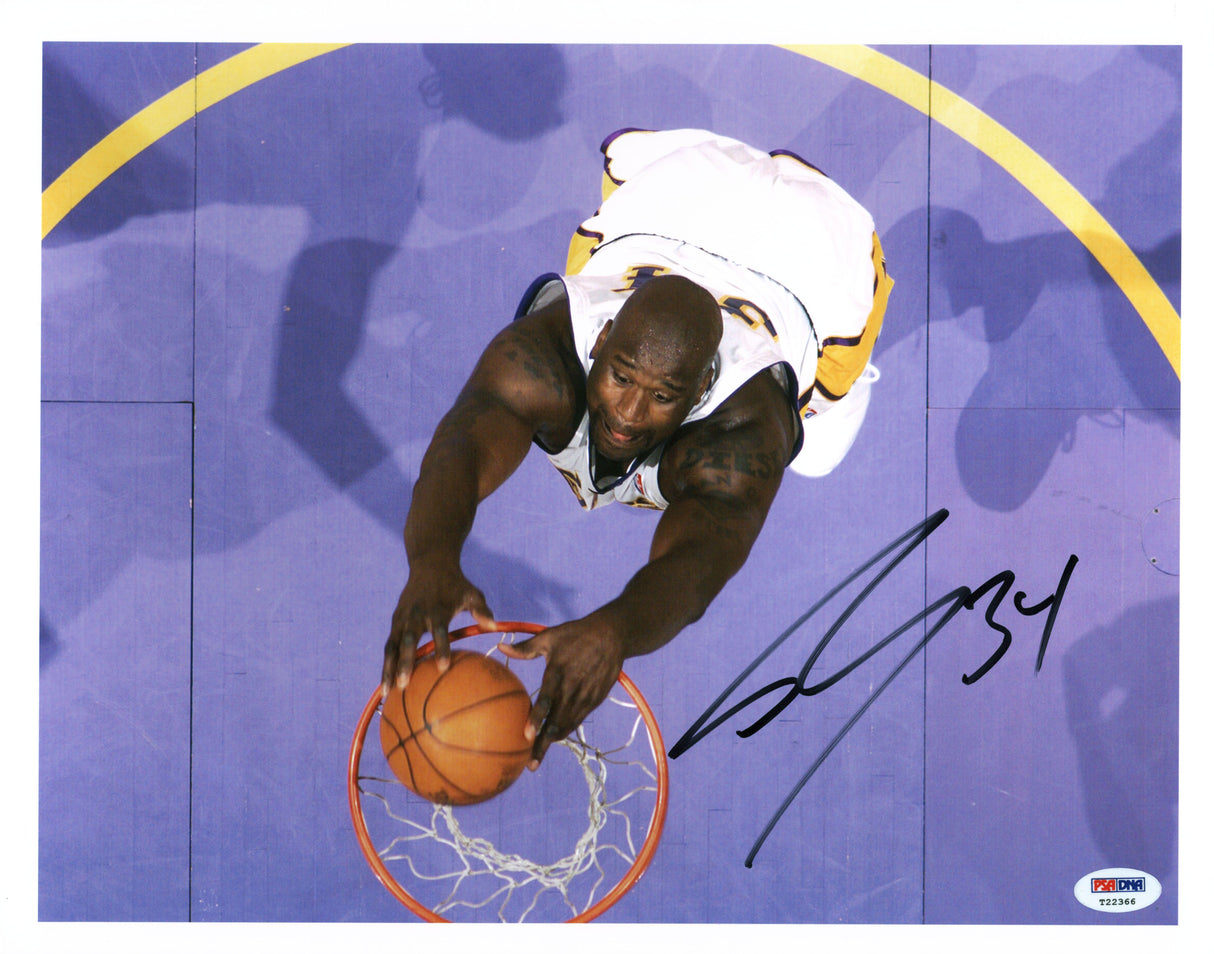 Lakers Shaquille O'Neal Authentic Signed 11x14 Photo Autographed PSA/DNA #T22366