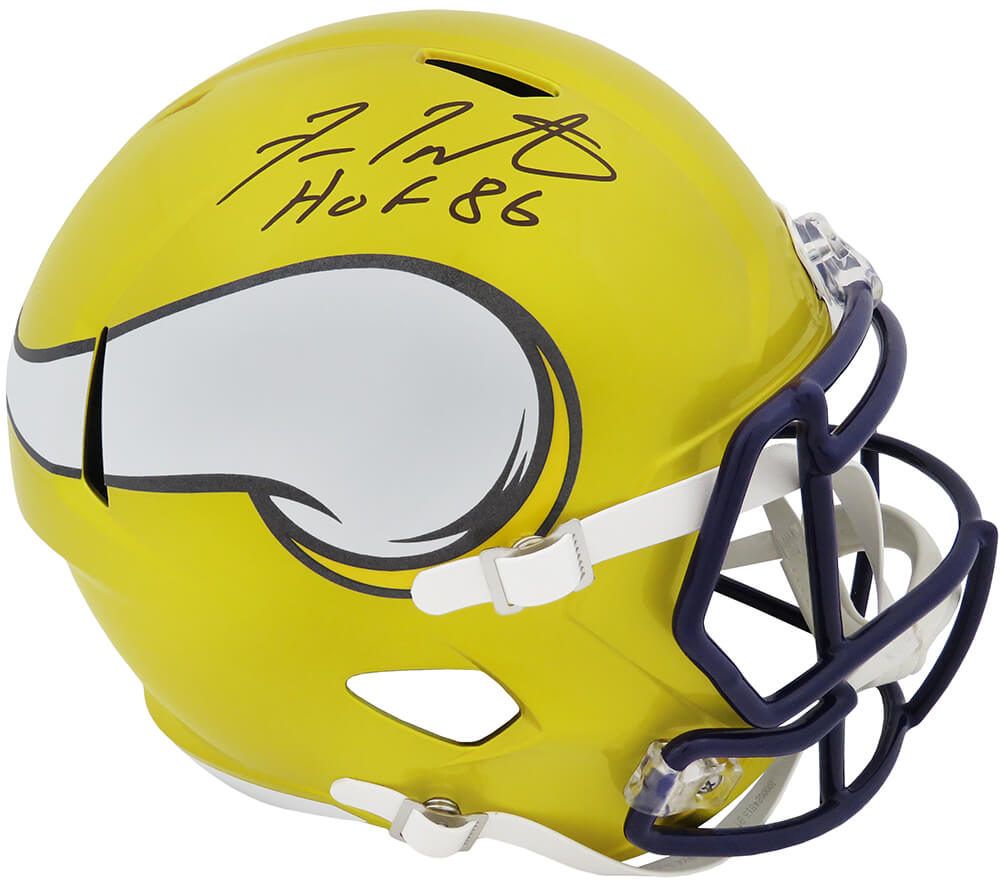 Fran Tarkenton Signed Minnesota Vikings FLASH Riddell Full Size Speed Replica Helmet w/HOF'86