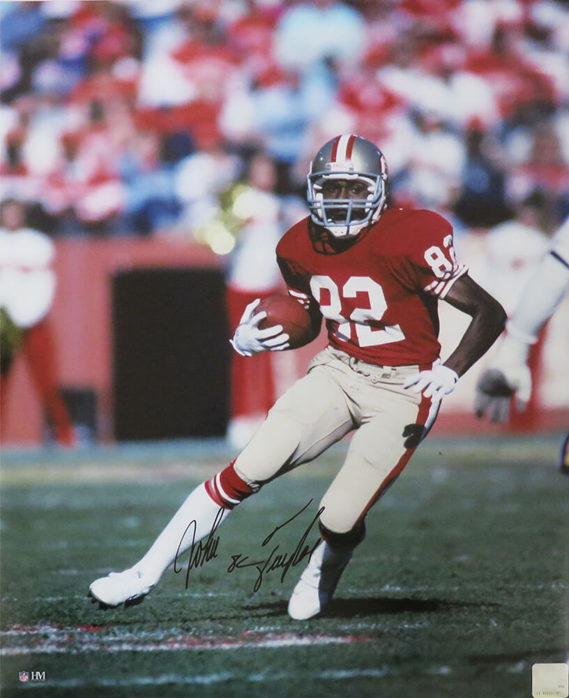 John Taylor Signed San Francisco 49ers Action 16x20 Photo