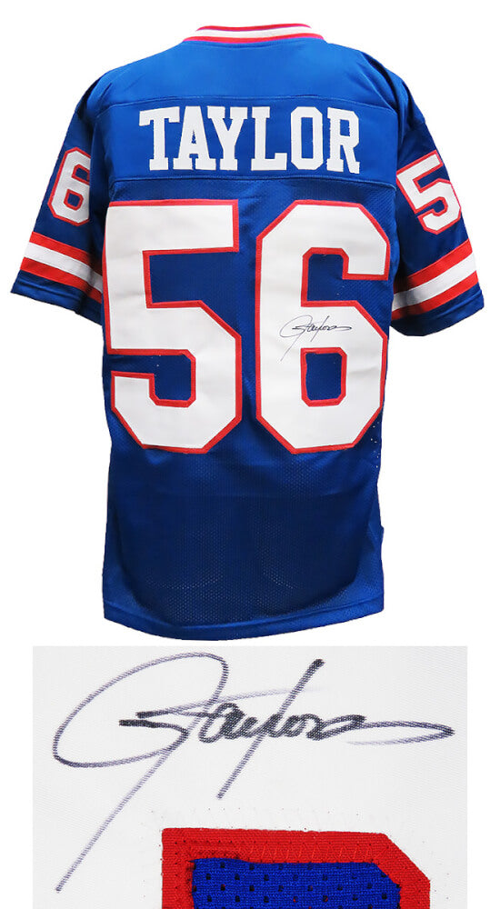 Lawrence Taylor Signed Blue Throwback Custom Jersey