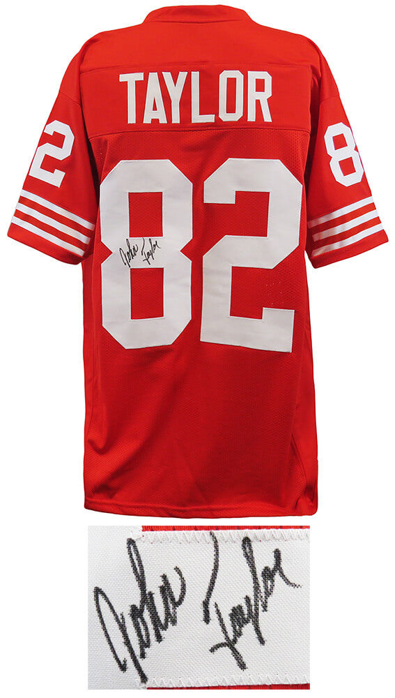 John Taylor Signed Red Custom Football Jersey