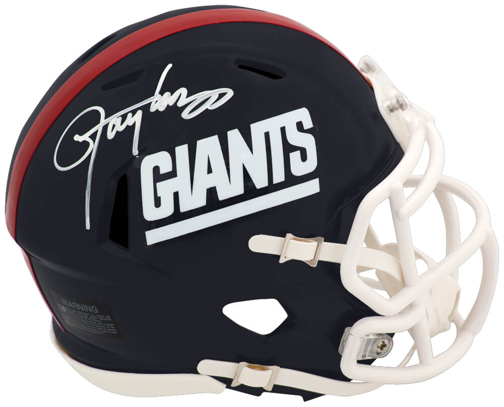 Lawrence Taylor Signed Giants Throwback Riddell Speed Mini Helmet