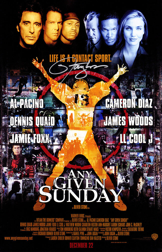 Lawrence Taylor Signed Any Given Sunday 11x17 Movie Poster