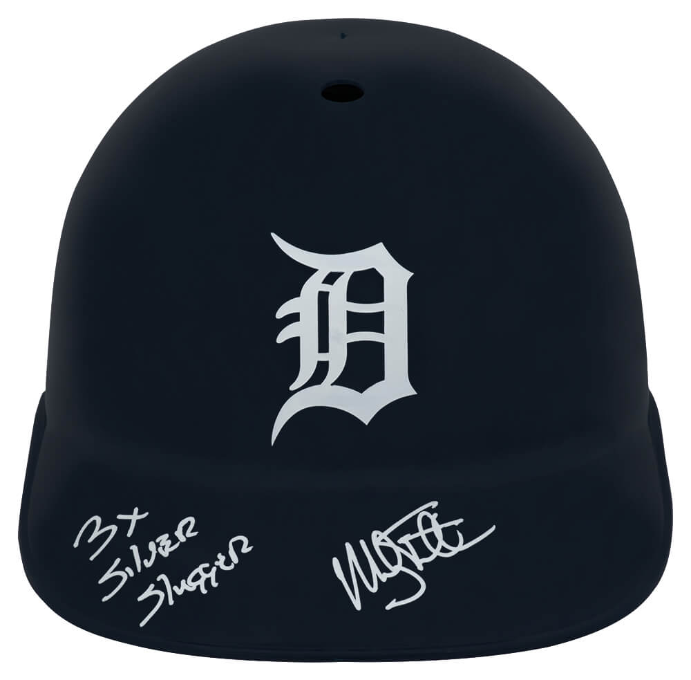 Mickey Tettleton Signed Detroit Tigers Souvenir Replica Batting Helmet w/3x Silver Slugger