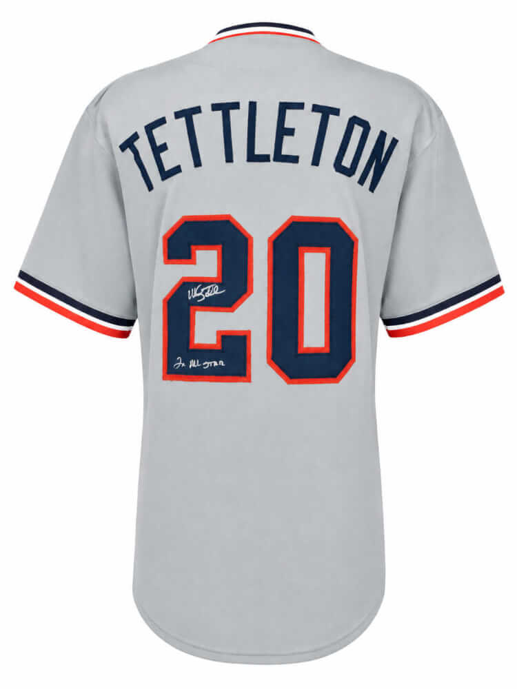 Mickey Tettleton Signed Gray Custom Baseball Jersey w/2x All Star