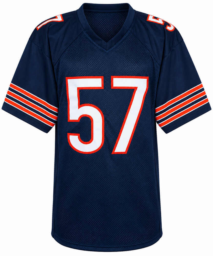 Tom Thayer Signed Navy Custom Football Jersey w/SB XX - (JSA)
