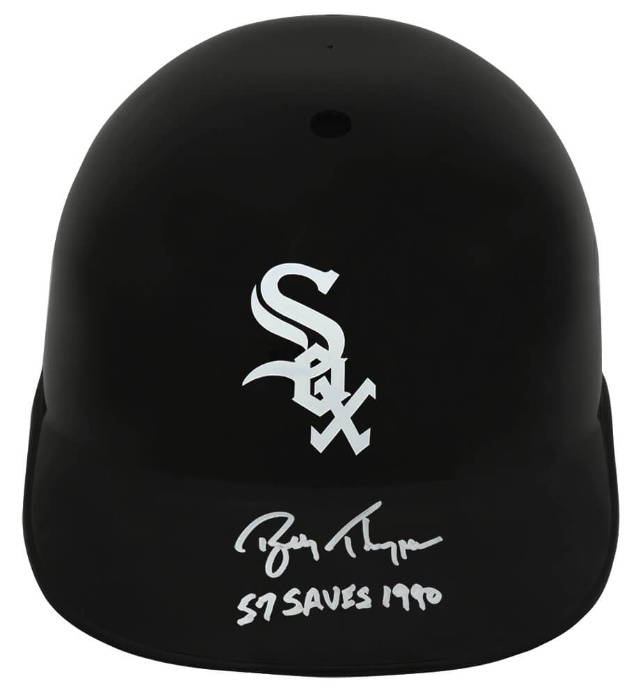 Bobby Thigpen Signed Chicago White Sox Souvenir Replica Batting Helmet w/57 Saves 1990