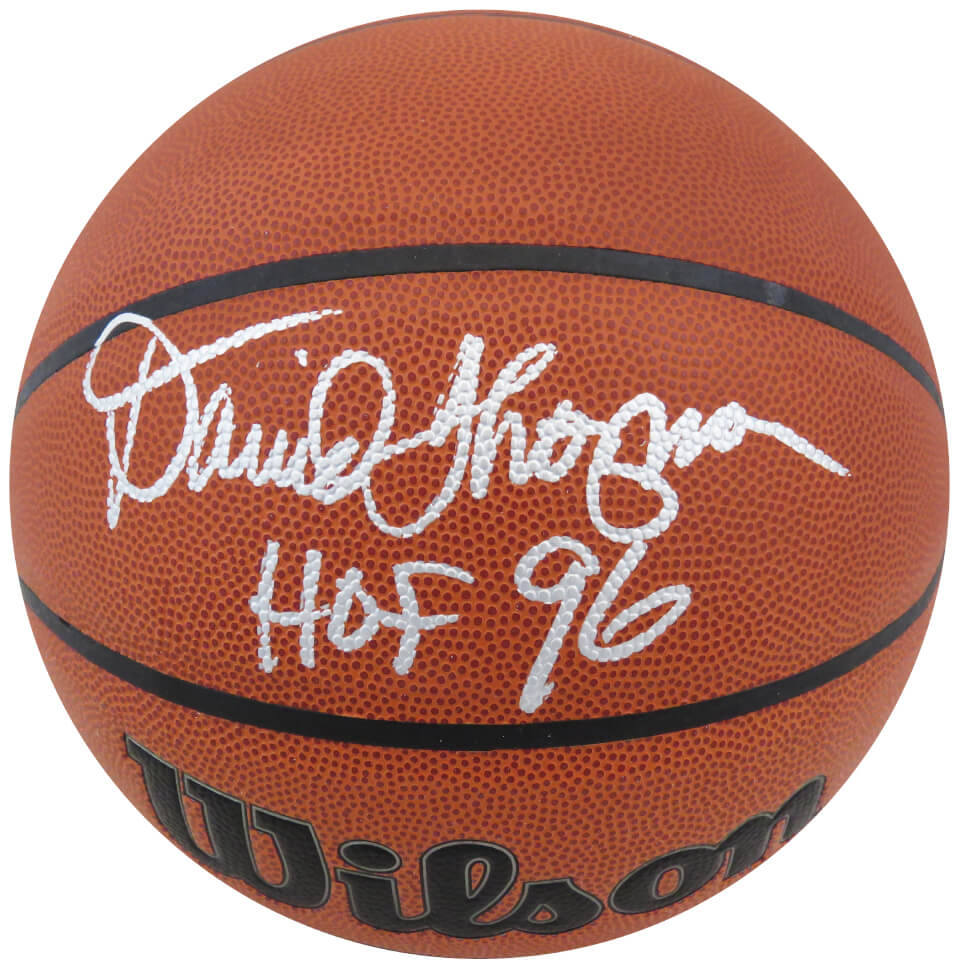 David Thompson Signed Wilson Indoor/Outdoor NBA Basketball w/HOF'96