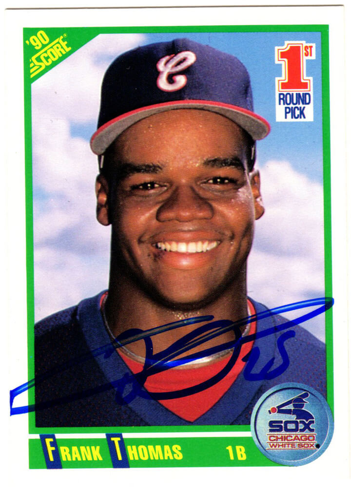 Frank Thomas Signed White Sox 1990 Score Rookie Card #663