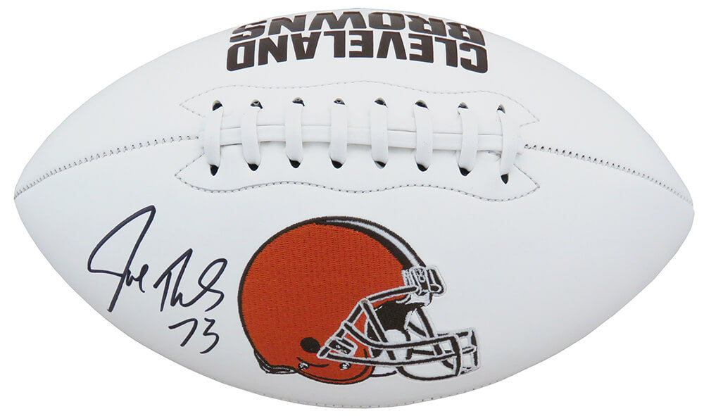 Joe Thomas Signed Cleveland Browns Logo Full Size Football