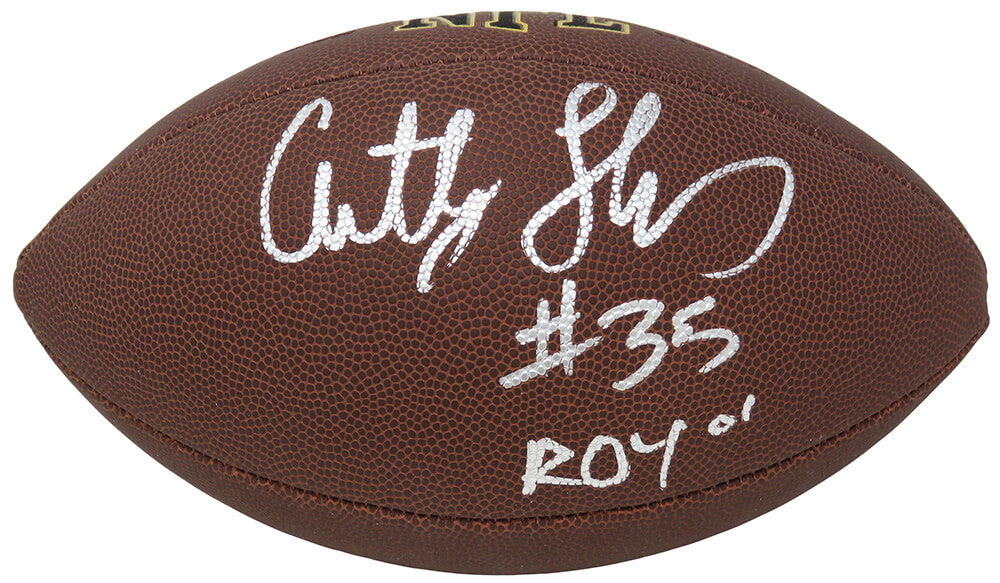 Anthony Thomas Signed Wilson Super Grip Full Size NFL Football w/ROY'01