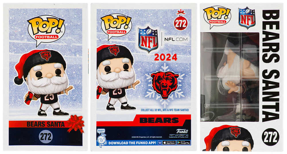 Anthony Thomas Signed Chicago Bears SANTA Funko Pop Doll #272 w/ROY'01