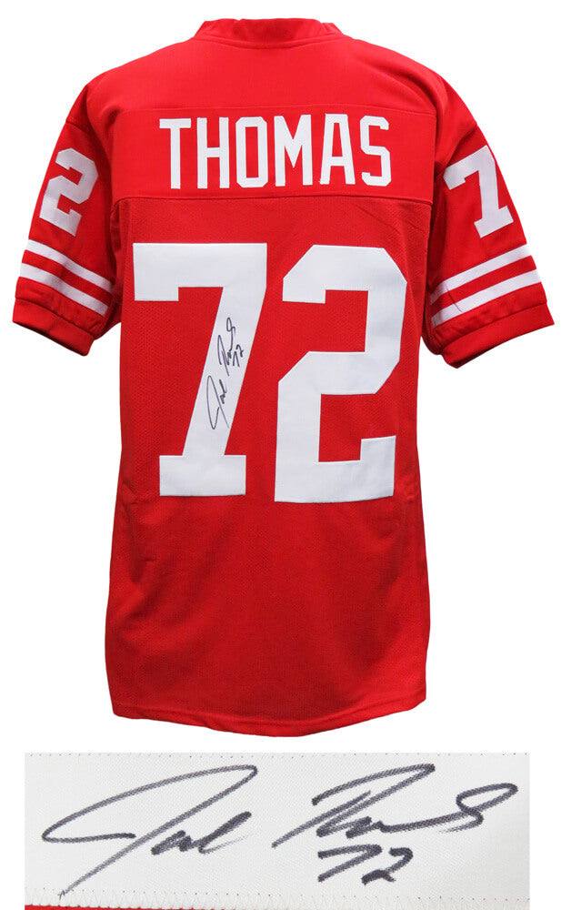 Joe Thomas Signed Red Custom Football Jersey