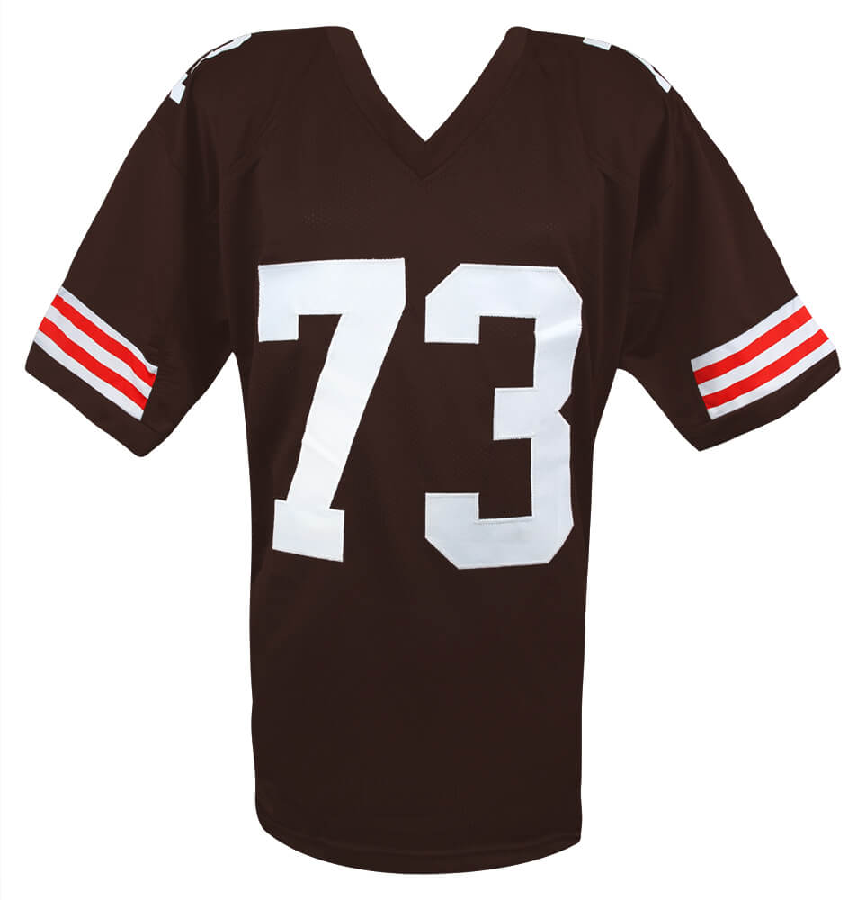 Joe Thomas Signed Brown Custom Football Jersey w/HOF 2023