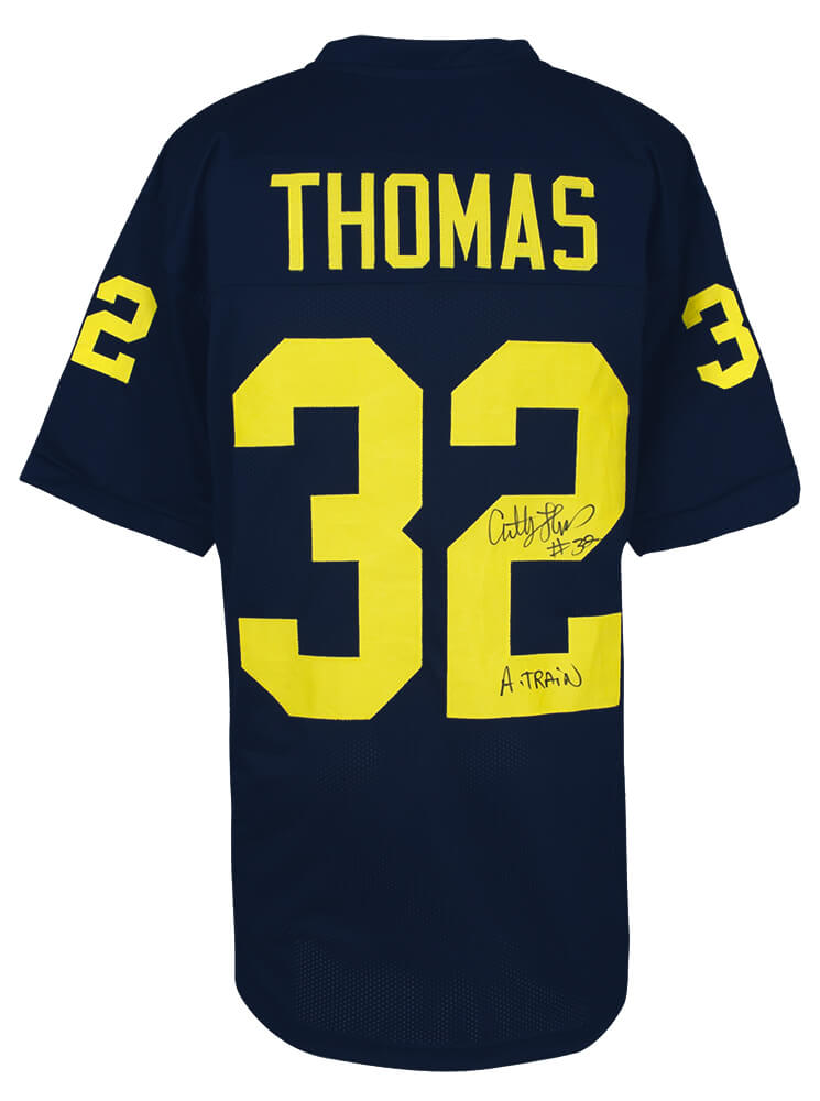 Anthony Thomas Signed Navy Custom College Football Jersey w/A-Train