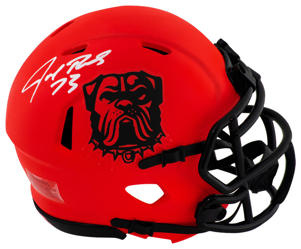 Joe Thomas Signed Cleveland Browns RAVE Riddell Speed Mini Helmet